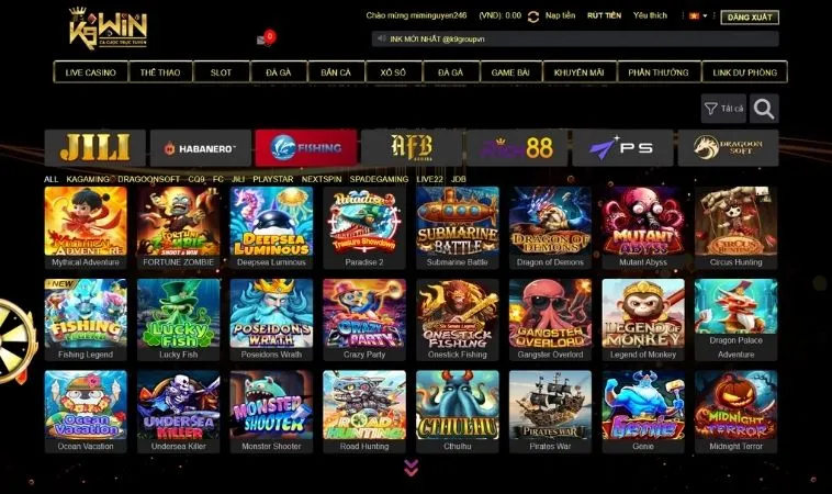 Khám Phá Thế Giới Bắn Cá Tại K9WIN: Trải Nghiệm Đỉnh Cao Giải Trí 1 Sảnh game Bắn Cá K9WIN quy tụ nhiều tựa game hấp dẫn