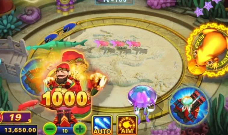 Giao diện chơi game Bắn Cá Thần Tài tại K9WIN