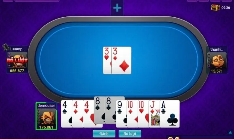 Giao diện chơi Sâm Lốc tại K9WIN